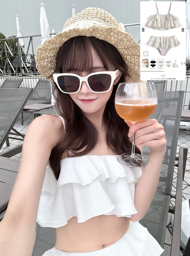 ラッフルフリルビキニ水着