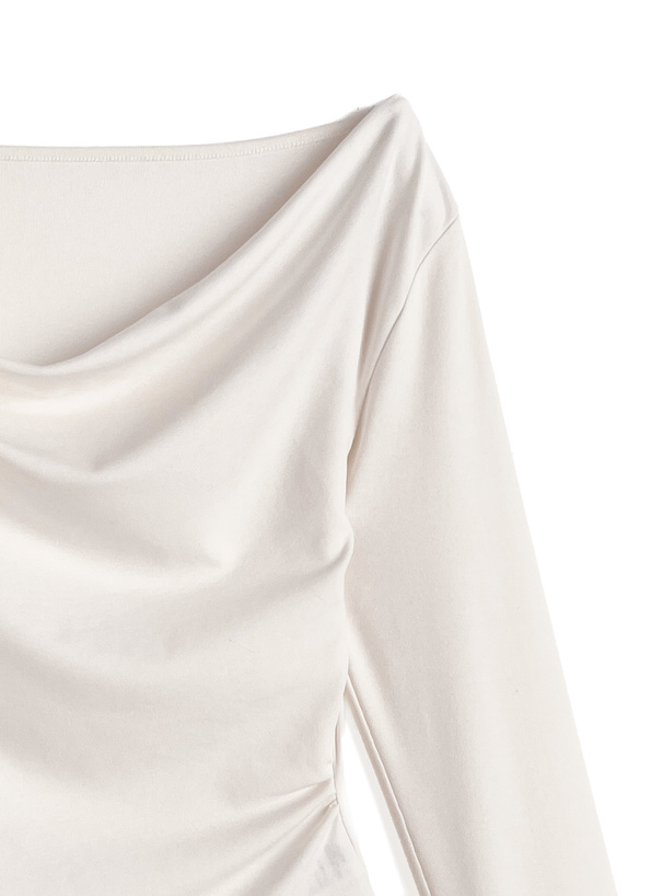 2Way裾チュールドレープトップス