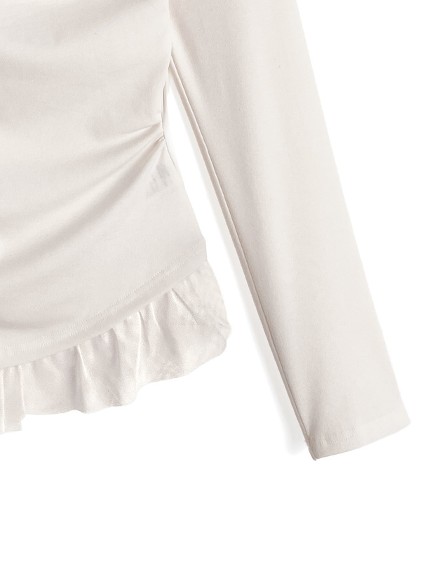 2Way裾チュールドレープトップス