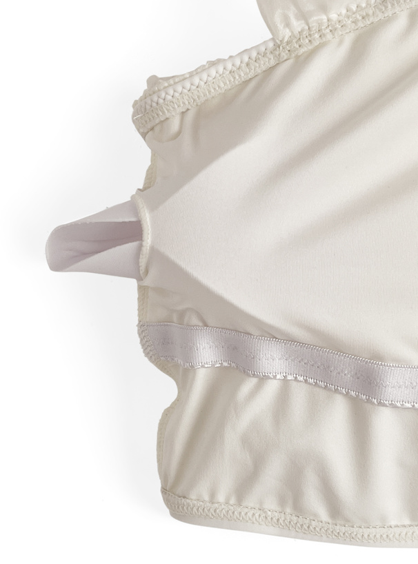 ワンショルダーリボンフリルビキニ水着