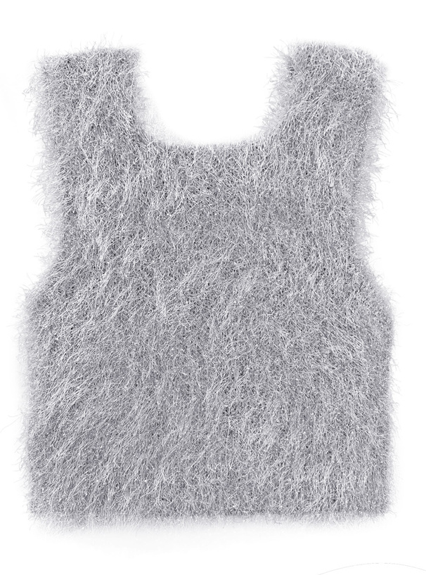 ラメシャギーニットベスト