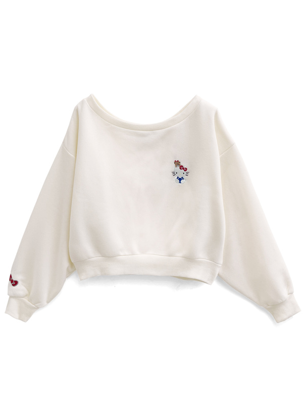 サンリオキャラクターズ ハローキティオフショルスウェットトップス[sf1109]