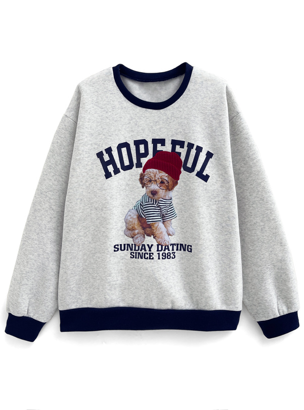 ドッグロゴプリントスウェットトップス