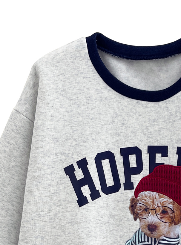 ドッグロゴプリントスウェットトップス