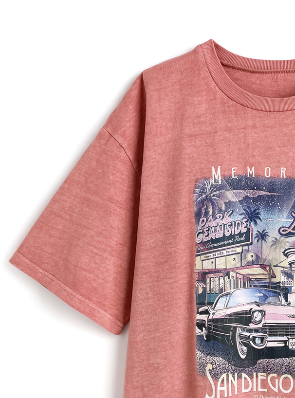 ピグメントプリントTシャツ