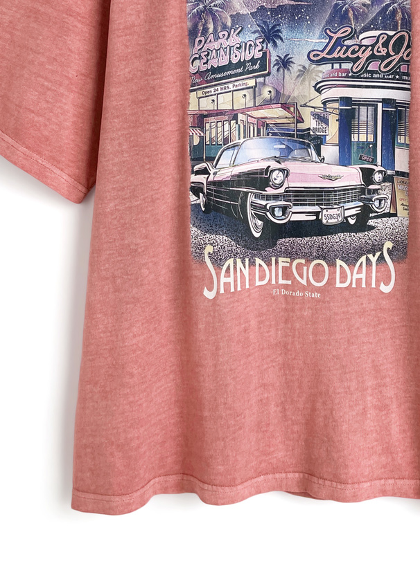 ピグメントプリントTシャツ