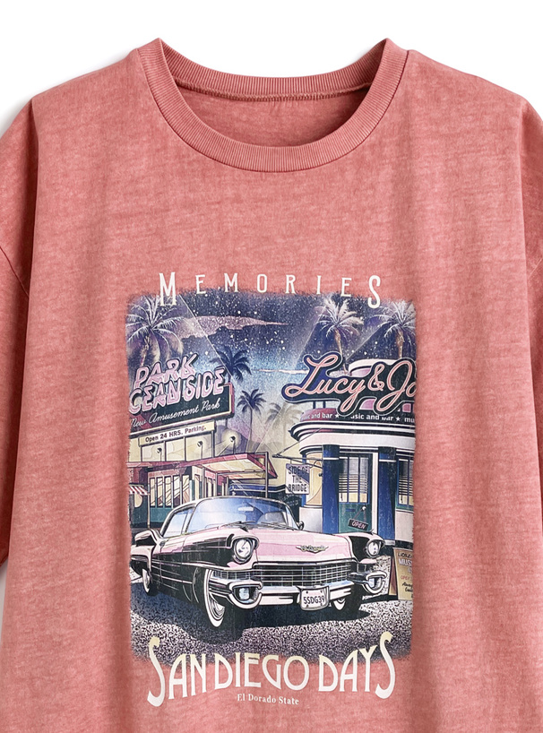 ピグメントプリントTシャツ
