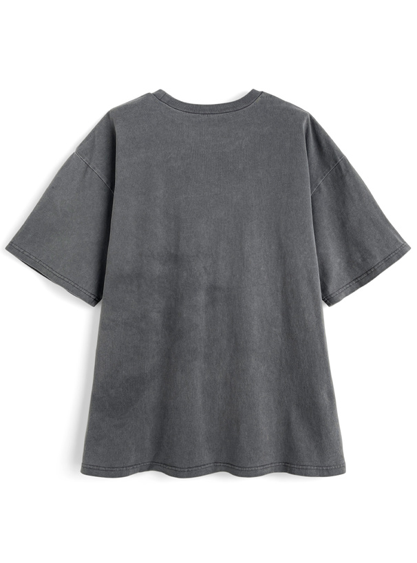 ピグメントキャットプリントロゴTシャツ