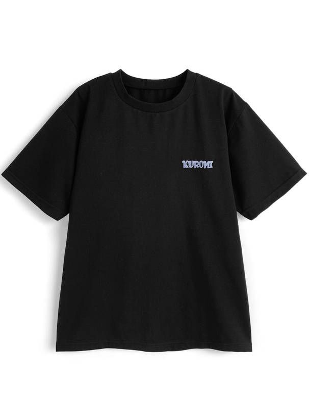 サンリオキャラクターズ　クロミロゴ刺繍バックプリントTシャツ