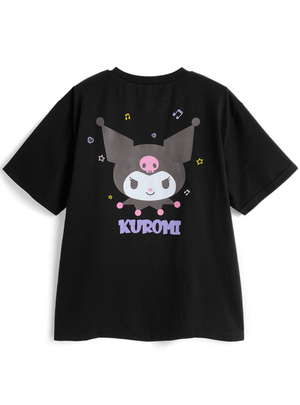 サンリオキャラクターズ クロミロゴ刺繍バックプリントTシャツ