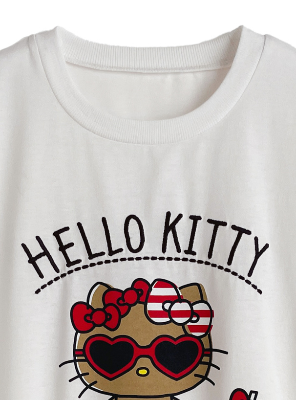 サンリオキャラクターズ ハローキティサマープリントTシャツ