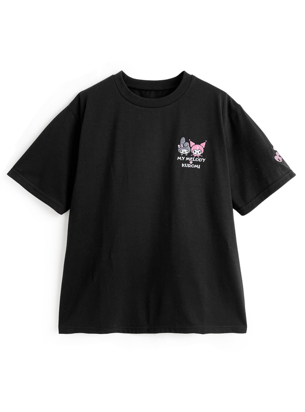 サンリオキャラクターズ マイメロディ＆クロミアニバーサリー刺繍Tシャツ