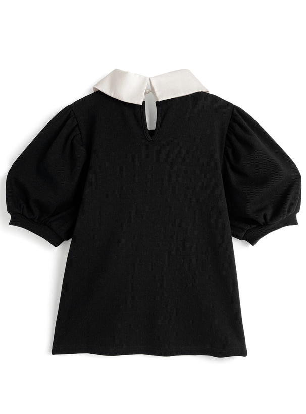 パール襟配色テレコトップス