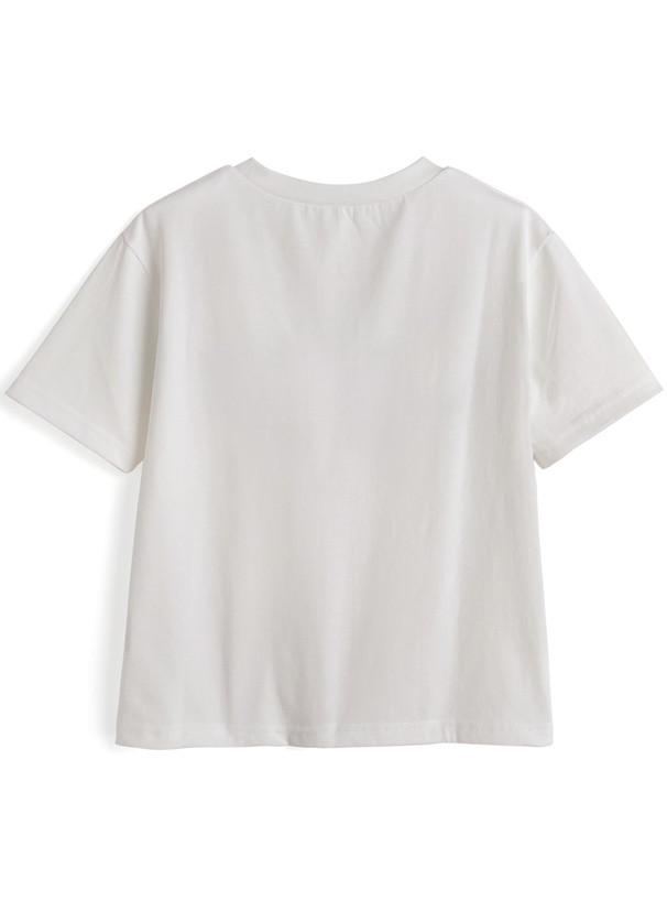 レースロゴ刺繍Tシャツ