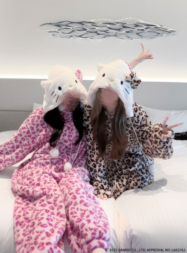 サンリオキャラクターズコラボ レオパードキティオールインワン[sf1169
