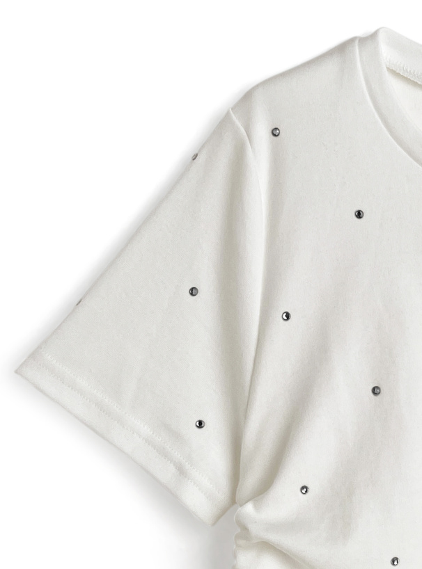 【関税込み】Blumarine ホワイト ラインストーン 刺繍 Tシャツ fit=scale-down,w=1200