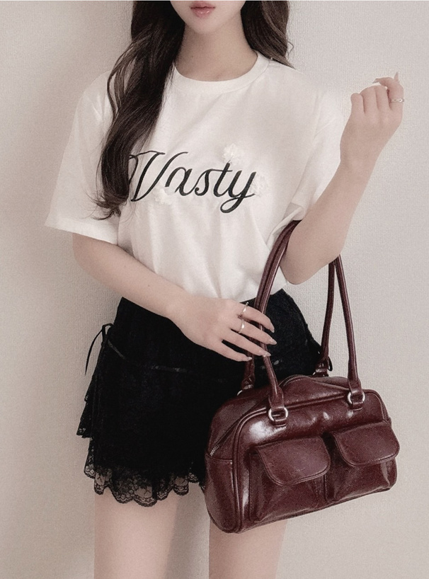 【美品】最終〜フラワー刺繍パフスリーブトップス♡ chesty フラワー刺繍パフスリーブトップス