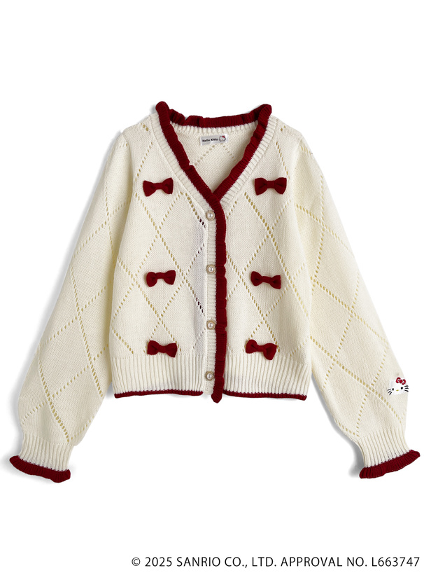 サンリオキャラクターズ　ハローキティリボンニットカーディガン[sf1184]
