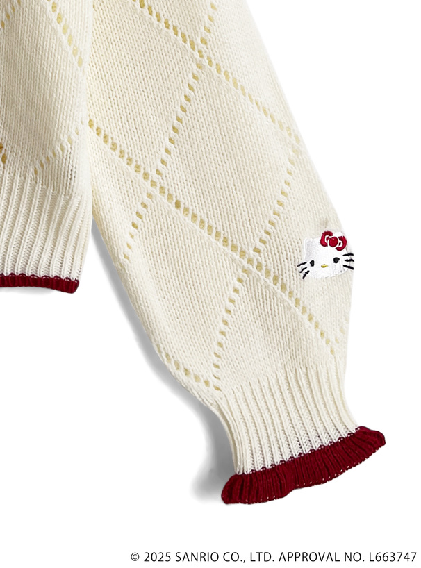 サンリオキャラクターズ ハローキティリボンニットカーディガン[sf1184