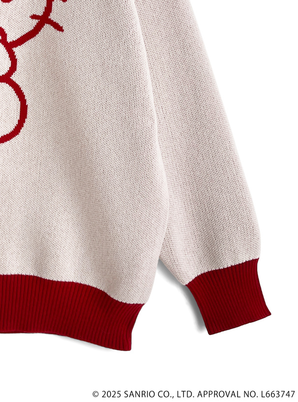サンリオキャラクターズ ハローキティ配色ニットトップス[sf1186