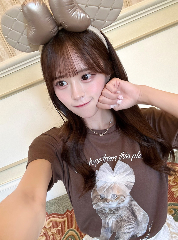 キャットチュールリボンTシャツ