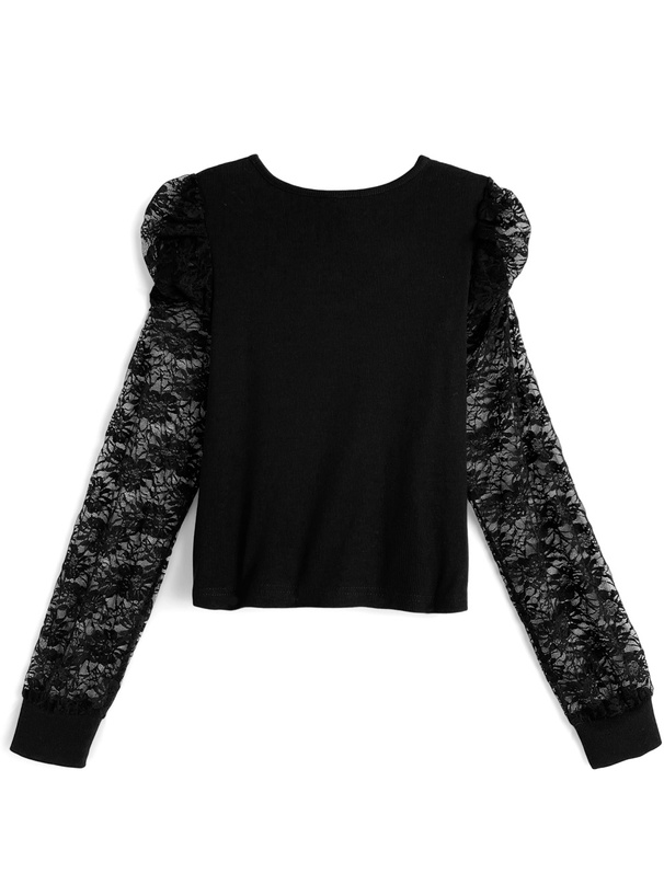 ビット付きレースクロスデザイントップス