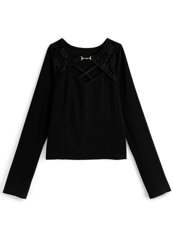 ビット付きレースクロスデザイントップス[sf1193] | レディース