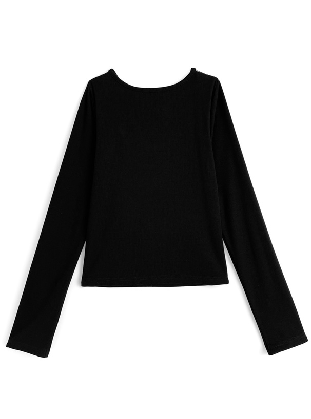 ビット付きレースクロスデザイントップス