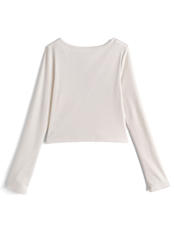 レースドッキングレースアップリブトップス