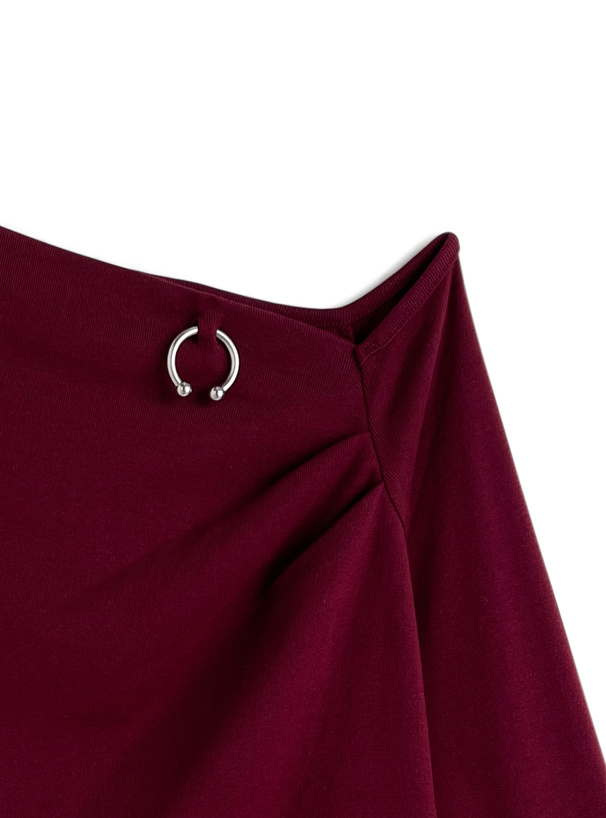 ピアスドレープワンショルダートップス