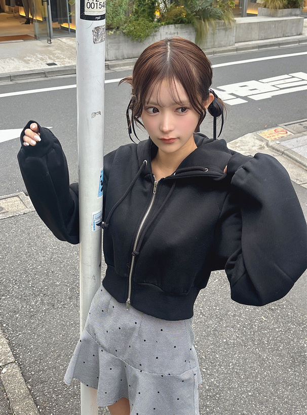 ダブルジップスウェットパーカー