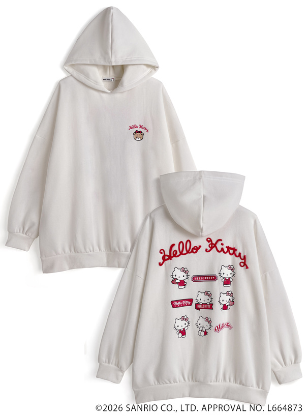 サンリオキャラクターズ ハローキティコードロゴスウェットパーカー
