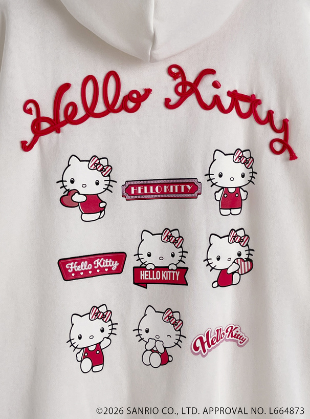 サンリオキャラクターズ ハローキティコードロゴスウェットパーカー