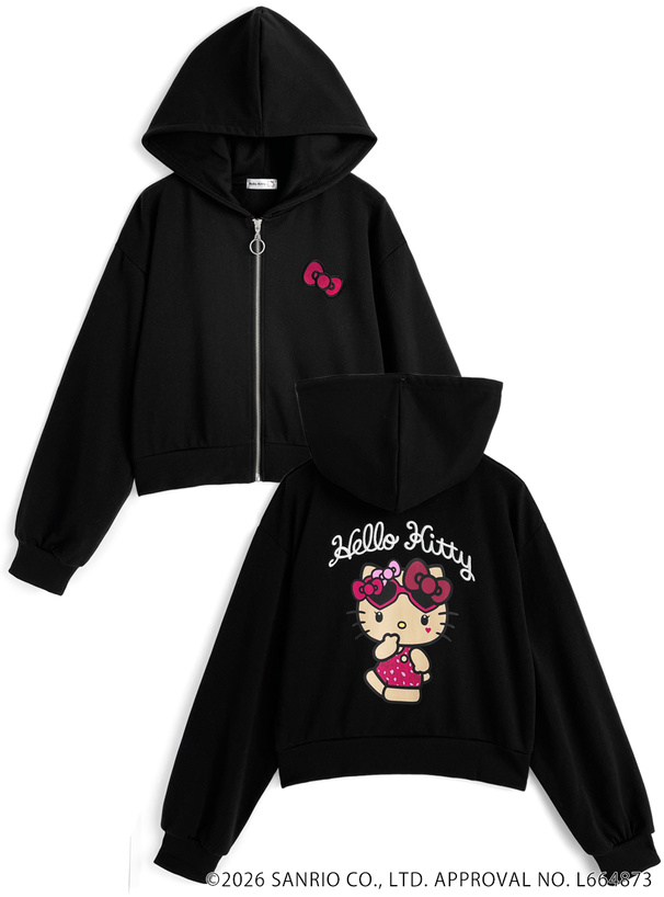 kitty様❾❺ サンリオキャラクターズ ハローキティジップスウェットパーカー[sf1220