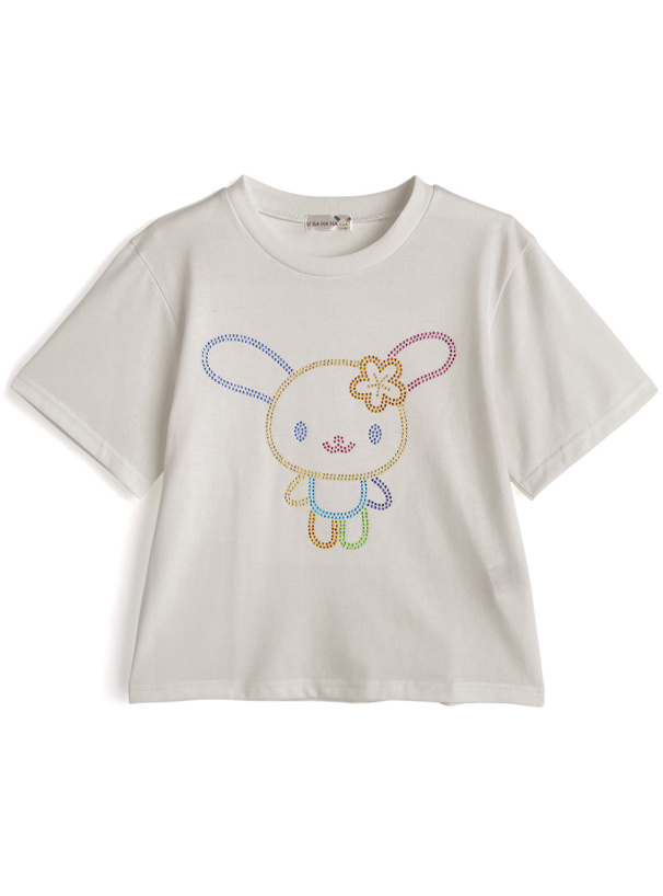 サンリオキャラクターズ　ウサハナラインストーンTシャツ