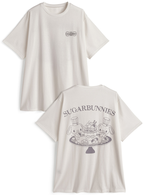 サンリオキャラクターズ　シュガーバニーズロゴプリントTシャツ