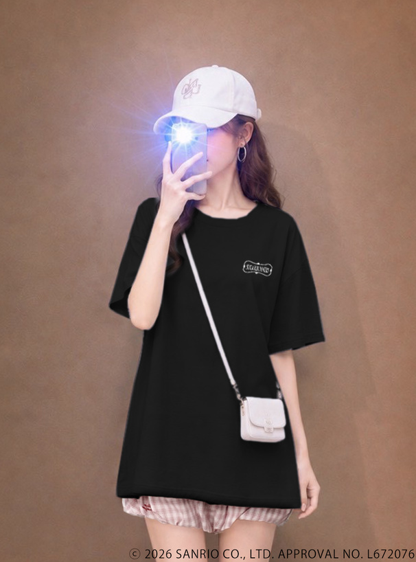 サンリオキャラクターズ　シュガーバニーズロゴプリントTシャツ