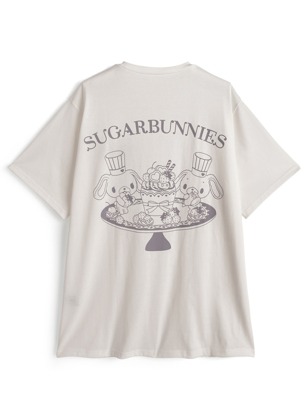 サンリオキャラクターズ　シュガーバニーズロゴプリントTシャツ