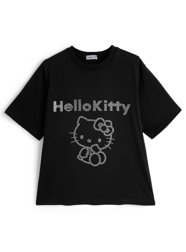 サンリオキャラクターズ　ハローキティラインストーンTシャツ