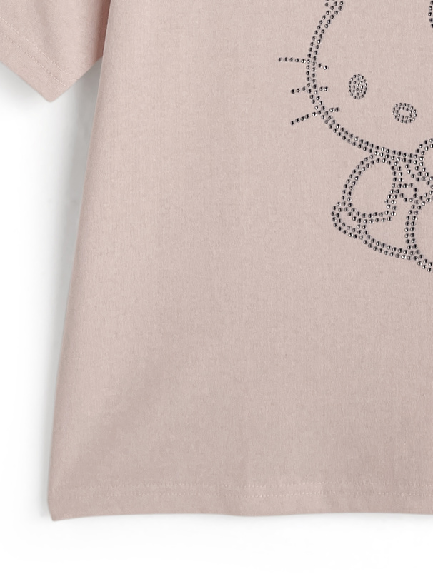 サンリオキャラクターズ　ハローキティラインストーンTシャツ