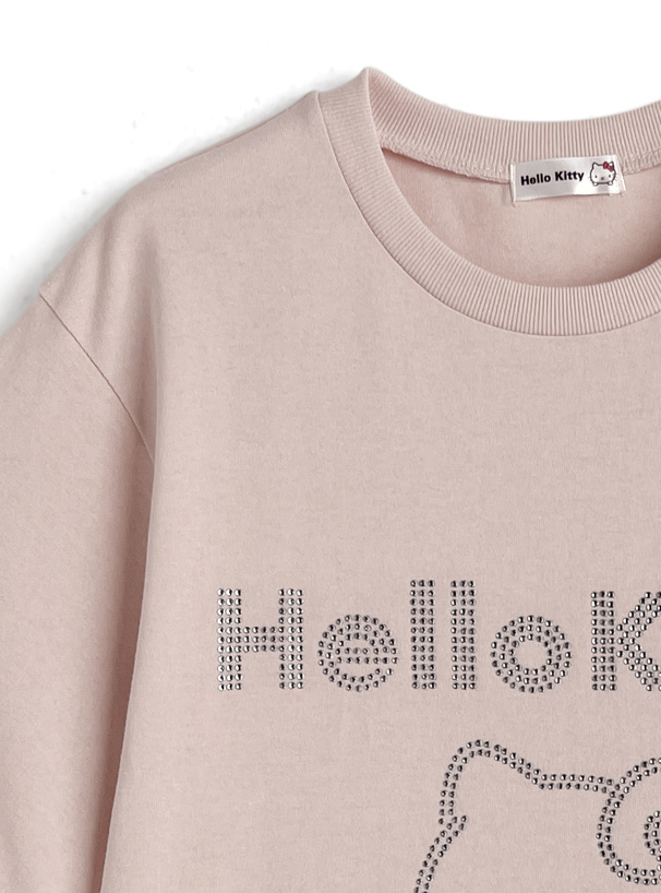サンリオキャラクターズ　ハローキティラインストーンTシャツ