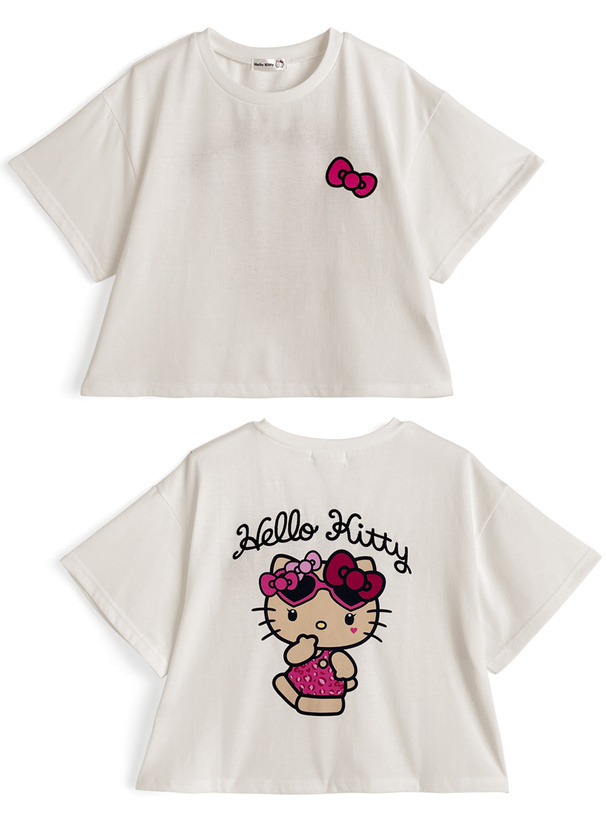 サンリオキャラクターズ　ハローキティ日焼けプリントTシャツ