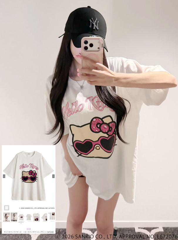 サンリオキャラクターズ　ハローキティサマービッグTシャツ