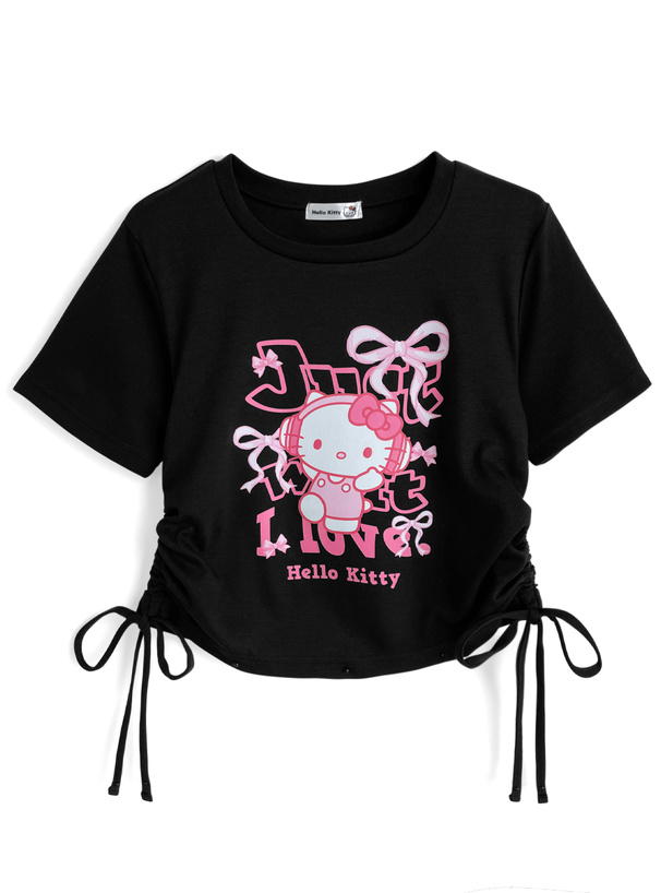 サンリオキャラクターズ　ハローキティドロストプリントTシャツ
