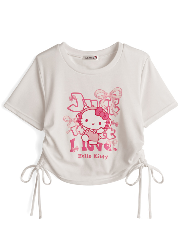 サンリオキャラクターズ　ハローキティドロストプリントTシャツ