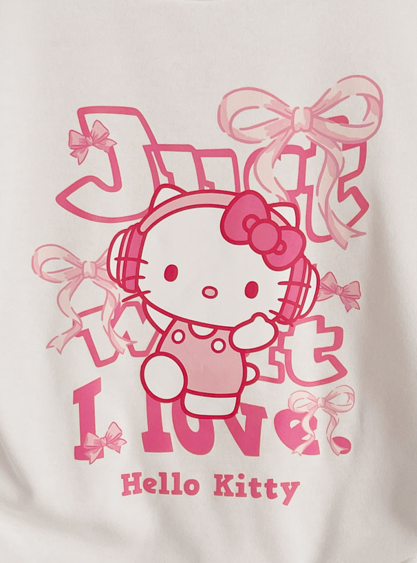 サンリオキャラクターズ　ハローキティドロストプリントTシャツ