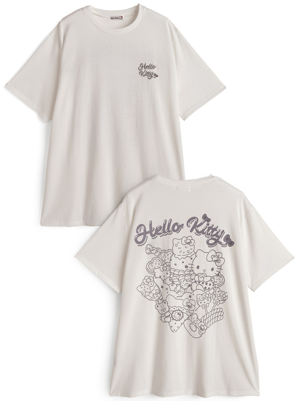 サンリオキャラクターズ　ハローキティロゴプリントTシャツ