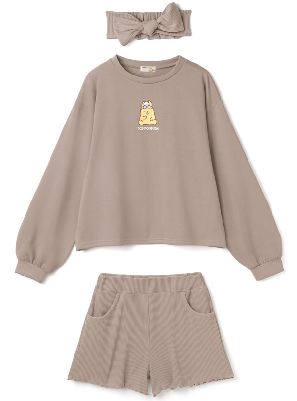 サンリオコラボ ヘアバンド付きポムポムプリンセットアップ