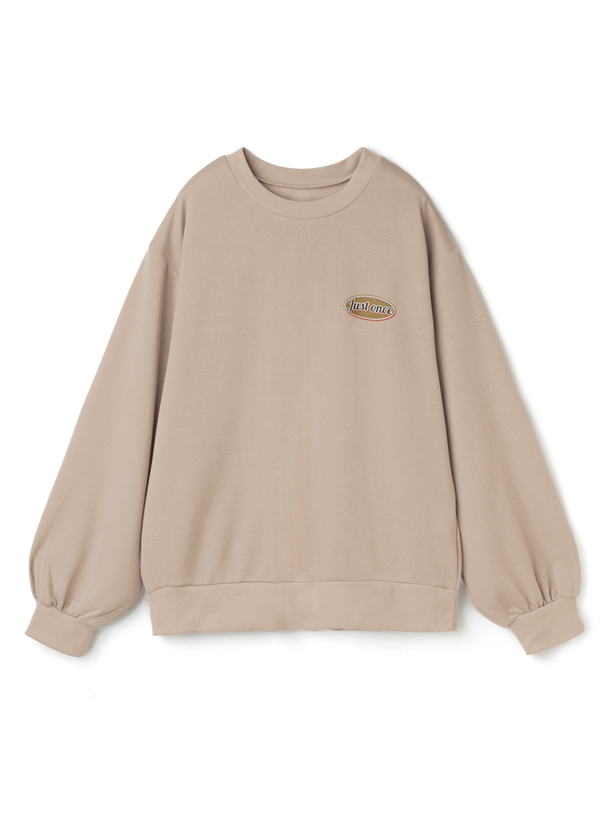 バックロゴプリントスウェットトップス