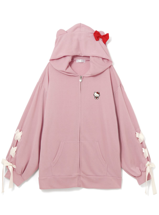 サンリオコラボ キティレースアップバックロゴパーカー Sf630 レディースファッション通販のグレイル Grl 公式